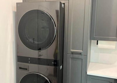 Gray Laundry Room-Kamloops Kitchen Studio